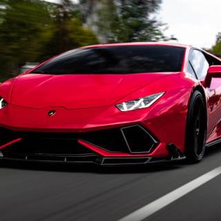 Red Lamborghini 4k wallpaper