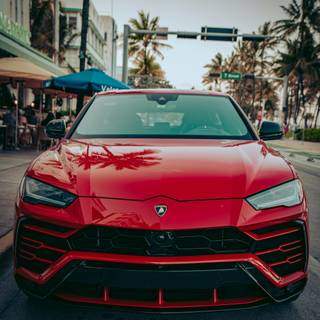 Red Lamborghini 4k wallpaper