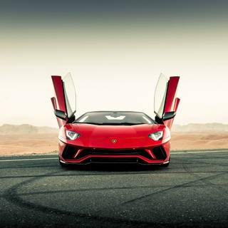 Red Lamborghini 4k wallpaper