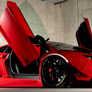 Red Lamborghini 4k wallpaper