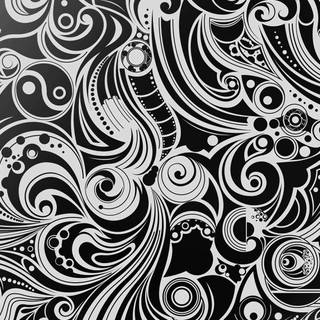 Black and white abstract line art wallpaper
