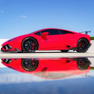 Red Lamborghini 4k wallpaper