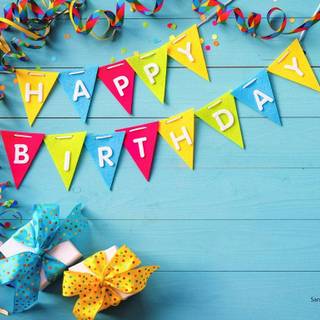 Preppy happy birthday wallpaper