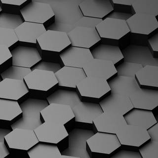 Black honeycomb wallpaper