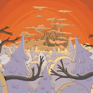 Cartoon landscape 4k wallpaper