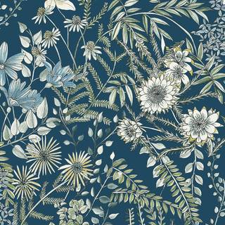 iPhone blue flower wallpaper