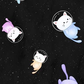 Space cat phone wallpaper