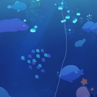 Bee and PuppyCat phone wallpaper