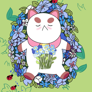 Bee and PuppyCat phone wallpaper