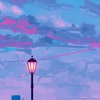 Anime town phone wallpaper