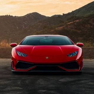 Red Lamborghini iPhone wallpaper