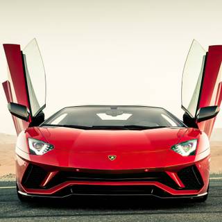 Red Lamborghini iPhone wallpaper