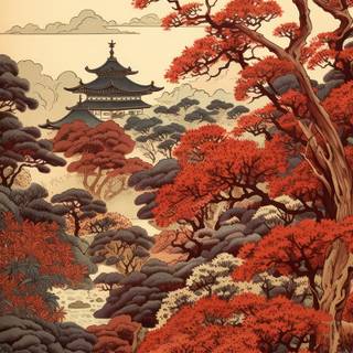 Japanese village phone wallpaper