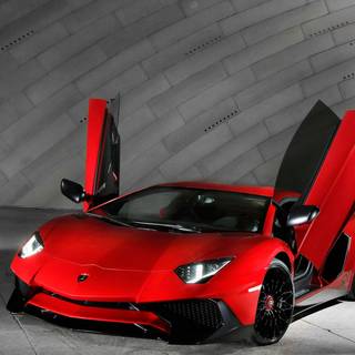 Red Lamborghini iPhone wallpaper