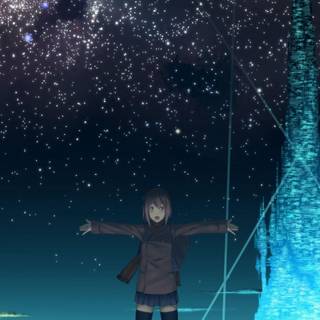 Anime town phone wallpaper