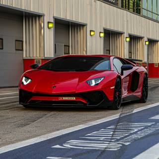 Red Lamborghini iPhone wallpaper