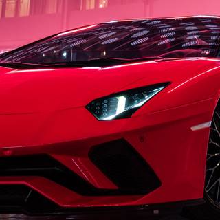 Red Lamborghini iPhone wallpaper