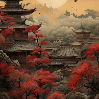 Japanese village phone wallpaper