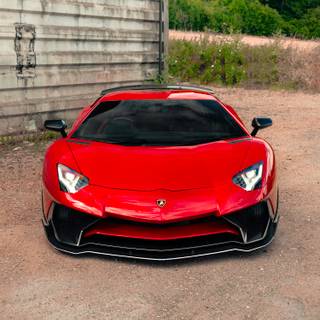 Red Lamborghini iPhone wallpaper