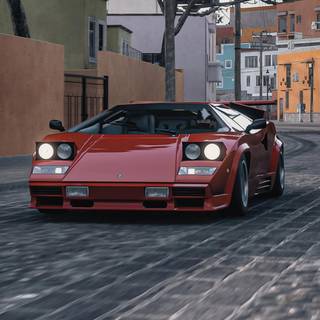 Red Lamborghini iPhone wallpaper