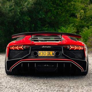 Red Lamborghini iPhone wallpaper