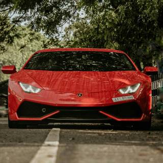 Red Lamborghini iPhone wallpaper