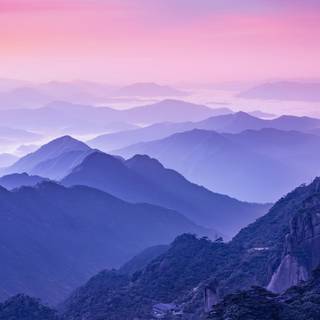 Foggy mountain 4k wallpaper