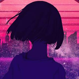 Sunset 4k anime wallpaper