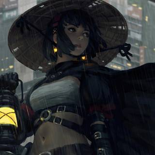 Female samurai 4k wallpaper