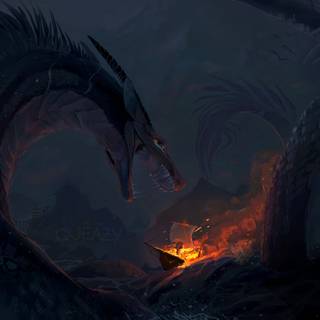 Sea monster 4k wallpaper