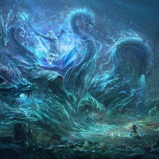 Sea monster 4k wallpaper