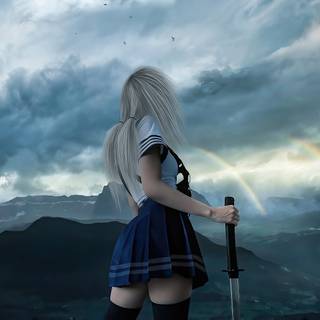 Female samurai 4k wallpaper