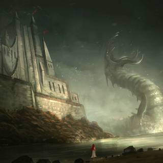 Sea monster 4k wallpaper