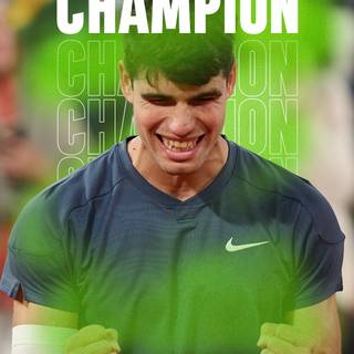 Carlos Alcaraz Roland Garros Champion 2024 wallpaper