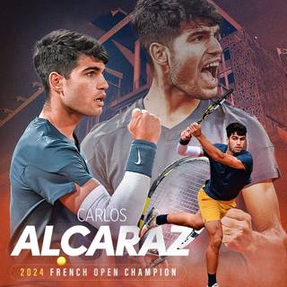 Carlos Alcaraz Roland Garros Champion 2024 wallpaper