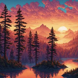Nature pixel wallpaper