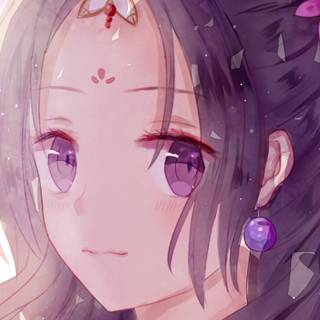 Purple anime Android wallpaper