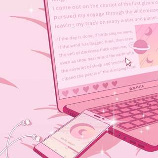 Pink aesthetic mobile wallpaper