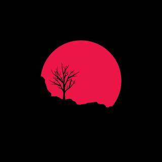 Dark minimal iOS wallpaper