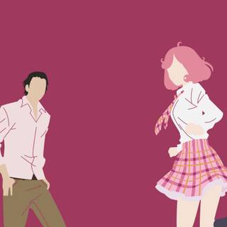 Pink anime aesthetic laptop wallpaper