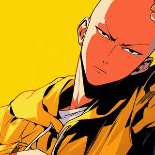 Yellow anime PC wallpaper