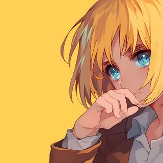 Yellow anime PC wallpaper