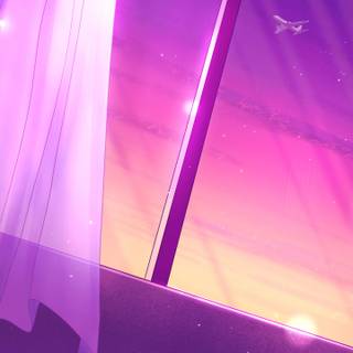 Pink anime aesthetic laptop wallpaper