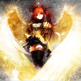 Yellow anime PC wallpaper