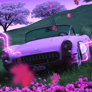 Barbie car wallpaper