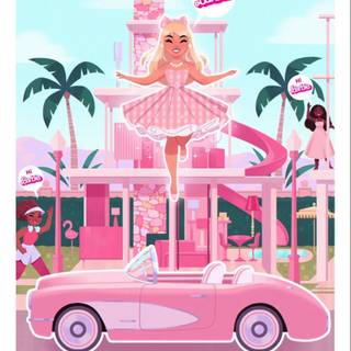 Barbie car wallpaper