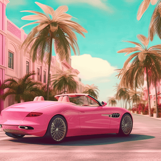 Barbie car wallpaper