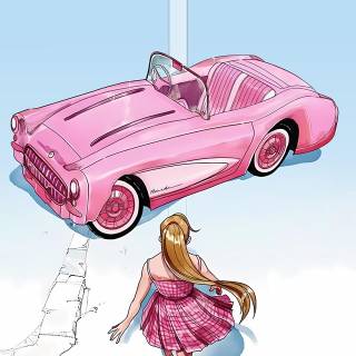 Barbie car wallpaper