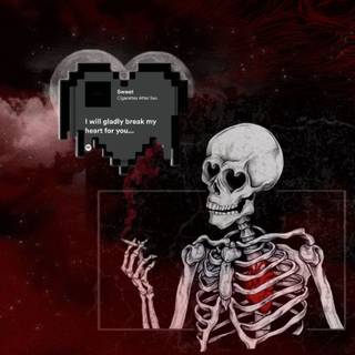 Emo skeleton mobile wallpaper