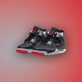 Men's Air Jordan 4 Retro Bred wallpaper